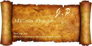 Józsa Placid névjegykártya